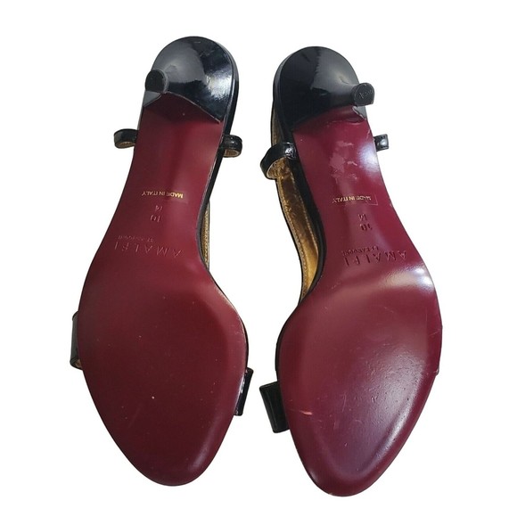 Amalfi Glossy Black Heels with Sparkling Gems - Picture 8 of 16